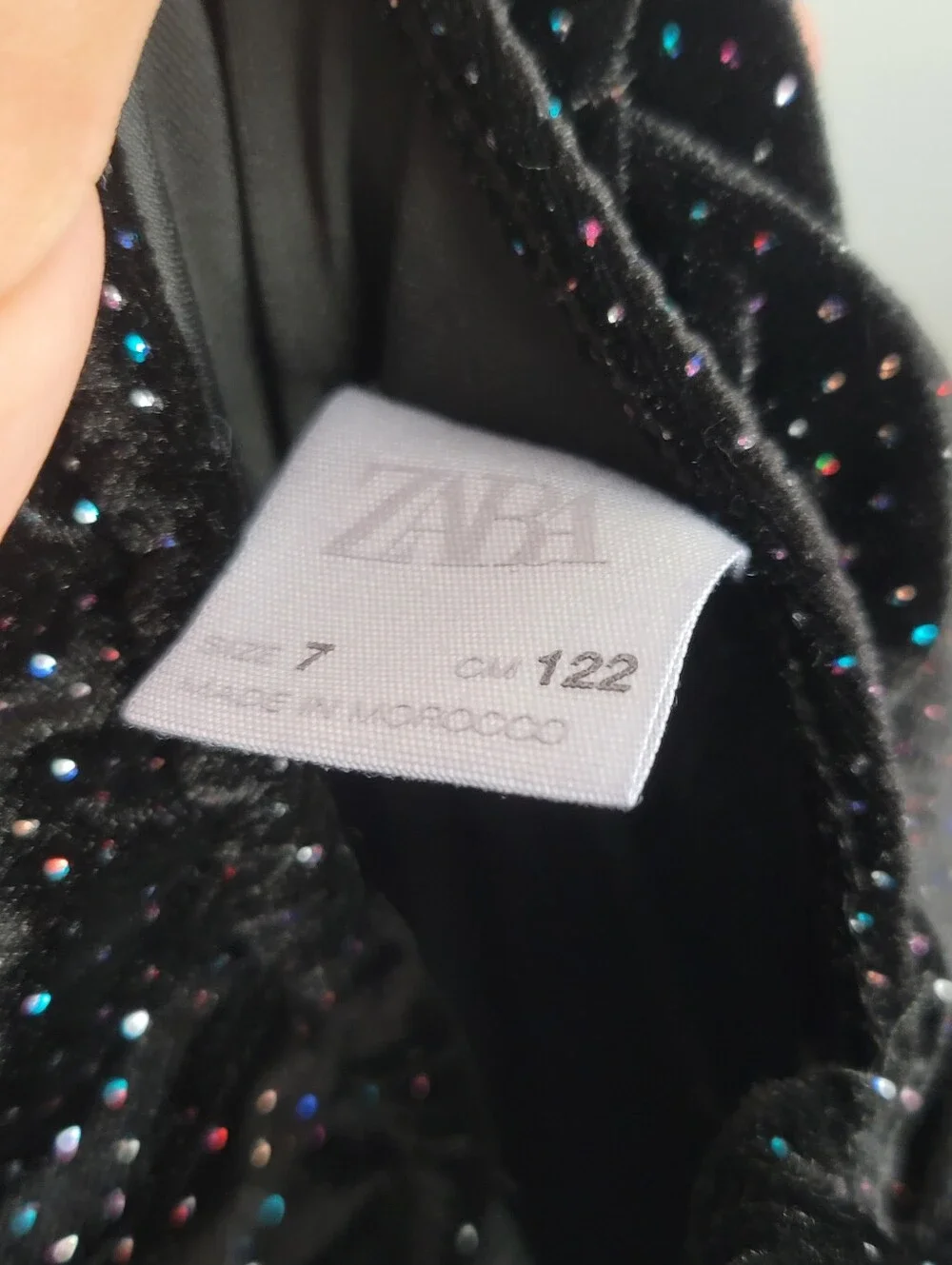 Zara Girls‎ 7 Velvet Rainbow Sparkle Ruffle Party Jumpsuit Holiday One Piece
